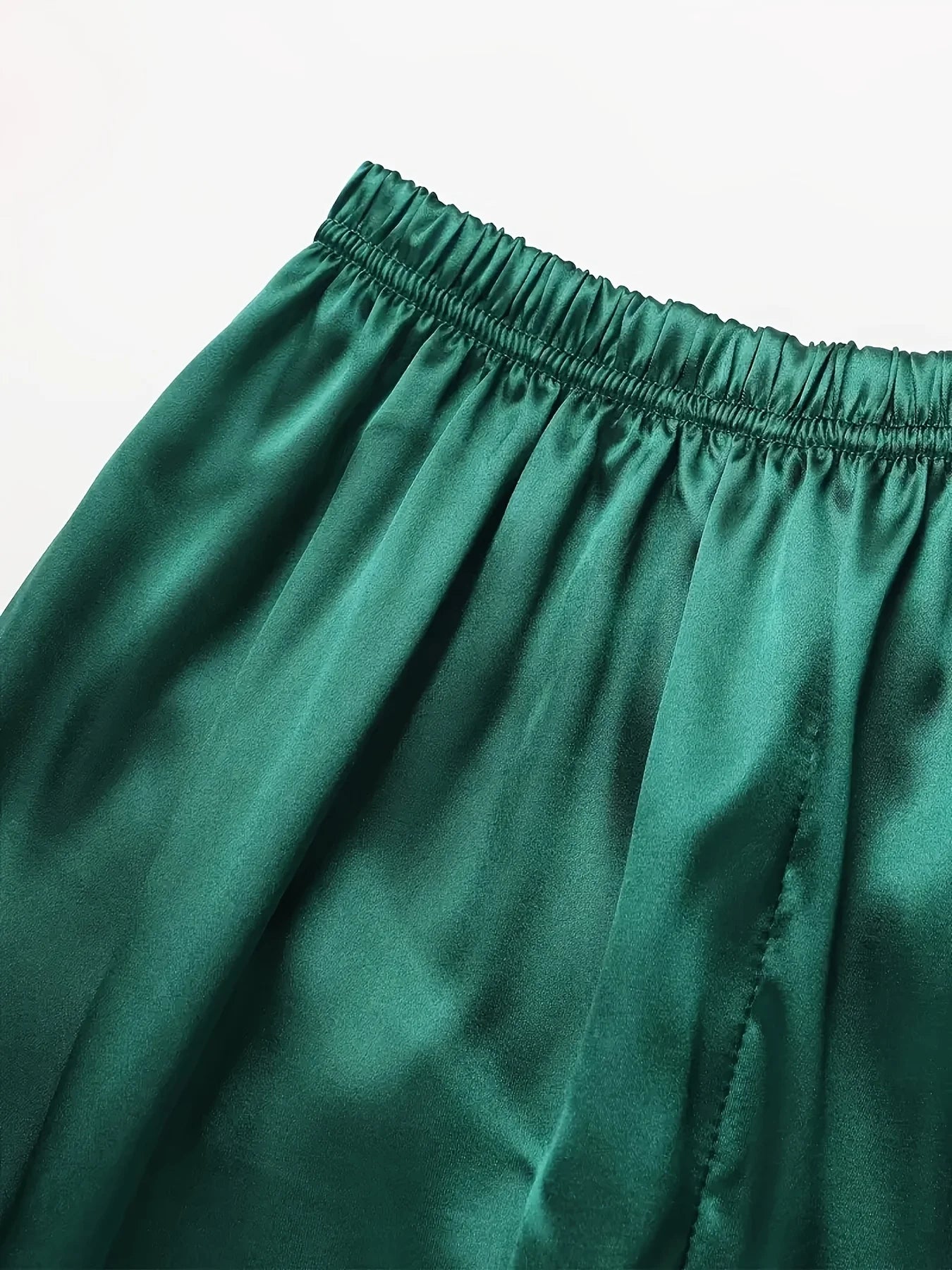 Conjunto de Pijama con Botones - Set de Manga Larga con Cuello Solapa y Pantalón Largo